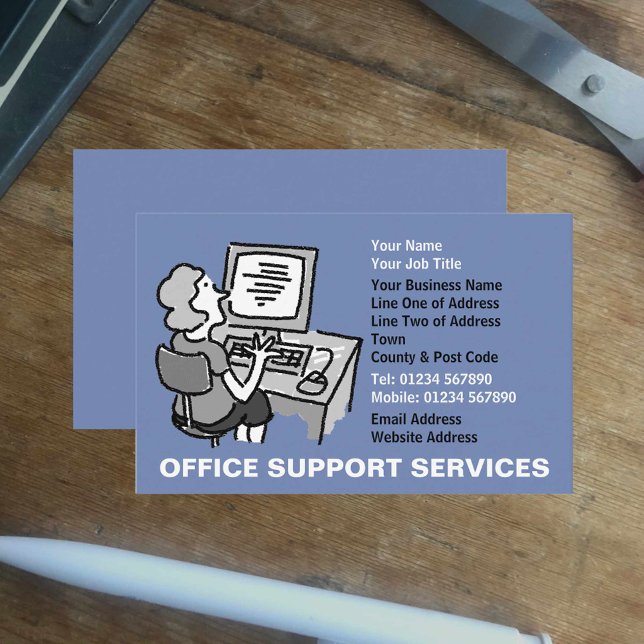 Tarjeta De Visita Servicios de apoyo de Office (Subido por el creador)