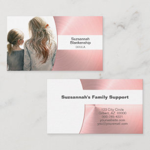 Tarjeta De Visita Servicios de Apoyo Familiar Doula Foto Profesional