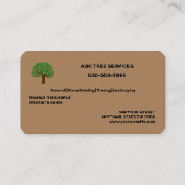 Tarjeta De Visita Servicios de árbol