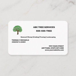 Tarjeta De Visita Servicios de árbol