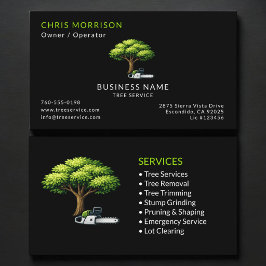 Tarjeta De Visita Servicios de Árbol Profesional