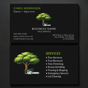 Tarjeta De Visita Servicios de Árbol Profesional