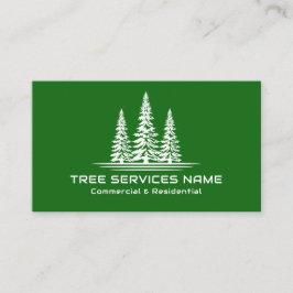 Tarjeta De Visita Servicios de árbol verde moderno