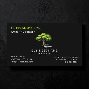 Tarjeta De Visita Servicios de Árboles Arborista