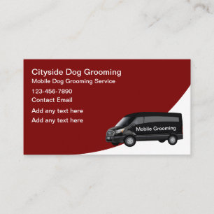 Tarjeta De Visita Servicios de Aseo de Perros Móvil Simple 