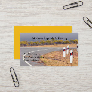 Tarjeta De Visita Servicios de asfaltado y pavimentación / Construcc