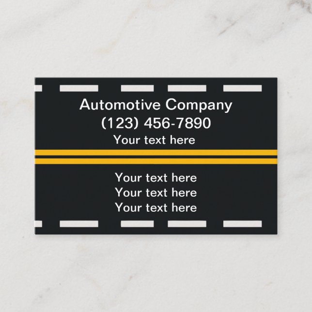 Tarjeta De Visita Servicios de asistencia automotriz en carretera (Anverso)