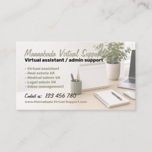 Tarjeta De Visita Servicios de Asistente Virtual