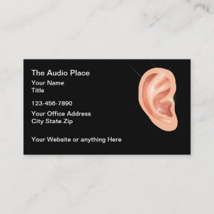 Tarjeta De Visita Servicios de atención auditiva del audiólogo