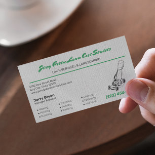 Tarjeta De Visita Servicios de atención de salud en el jardín