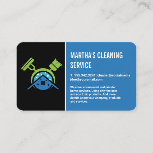 Tarjeta De Visita Servicios de atención domiciliaria Limpieza de c