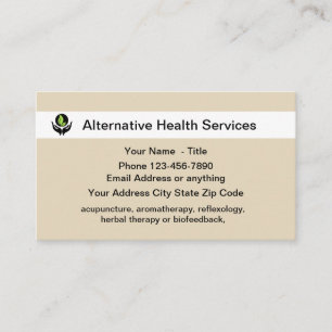 Tarjeta De Visita Servicios de atención médica alternativa