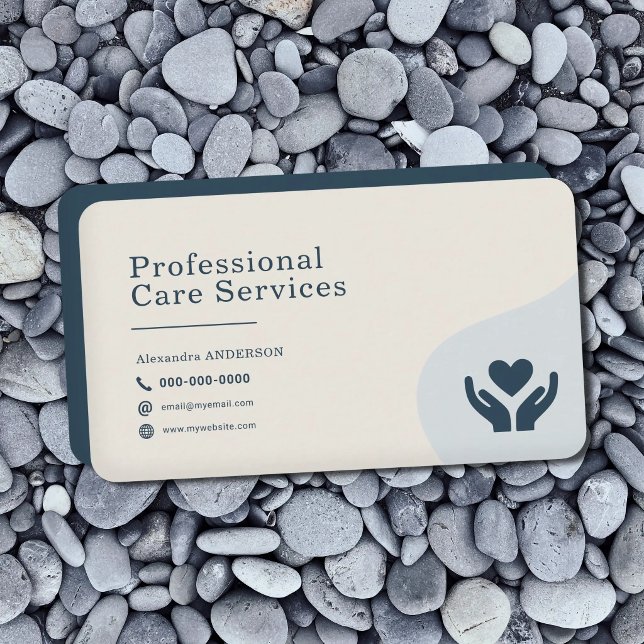 Tarjeta De Visita Servicios de Atención Profesional (Professional Care Services Business Card)