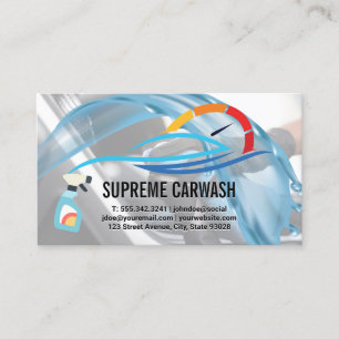 Tarjeta De Visita Servicios de Auto Lavado de Autos