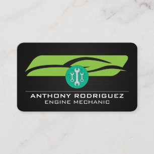 Tarjeta De Visita Servicios de automóvil Llaves Mecánico