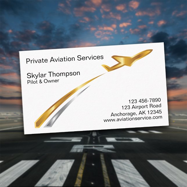 Tarjeta De Visita Servicios de aviación privados (Subido por el creador)