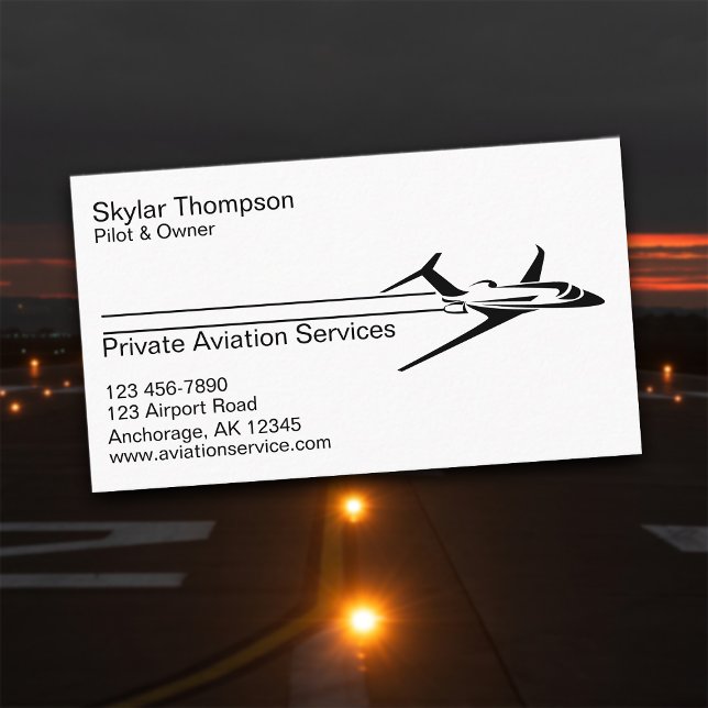 Tarjeta De Visita Servicios de aviación privados (Subido por el creador)