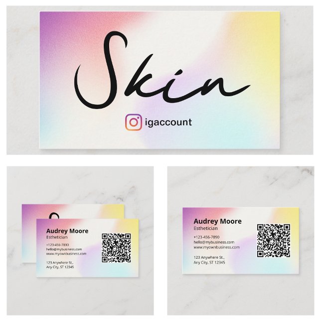 Tarjeta De Visita Servicios de belleza para el cuidado estético de l (Esthetician Skincare Beauty Services Business Card
)