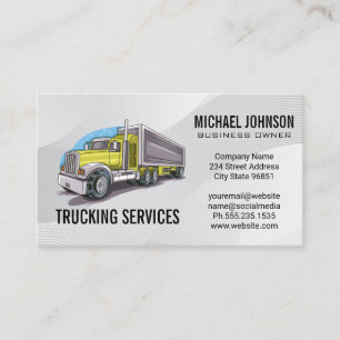 Tarjeta De Visita Servicios de camiones   Controlador de transporte