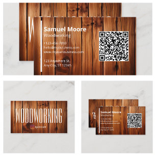 Tarjeta De Visita Servicios de Carpintería de Madera Aserradero Homb