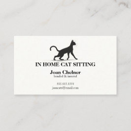 Tarjeta De Visita Servicios de Cat Sitting Cat