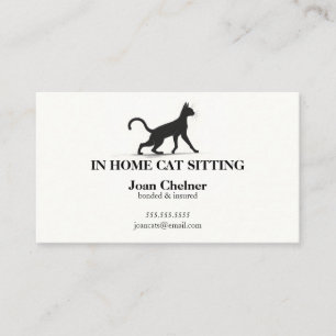 Tarjeta De Visita Servicios de Cat Sitting Cat