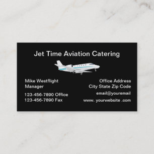 Tarjeta De Visita Servicios de Catering de Aviación