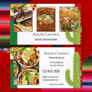 Tarjeta De Visita Servicios de Catering de Restaurante de Fotos Suyo