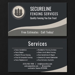 Tarjeta De Visita Servicios de Cercas
