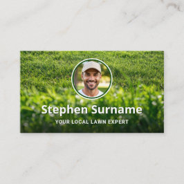 Tarjeta De Visita Servicios de Césped Fotografía Personalizada de Pa