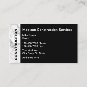 Tarjeta De Visita Servicios de construcción