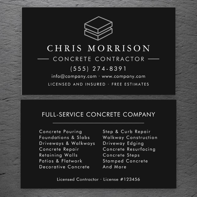 Tarjeta De Visita Servicios de Construcción de Cemento Hormigón (Subido por el creador)