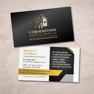 Tarjeta De Visita Servicios de construcción de contratista general