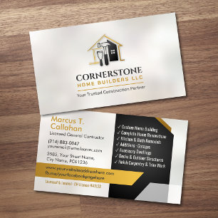 Tarjeta De Visita Servicios de construcción de contratista general