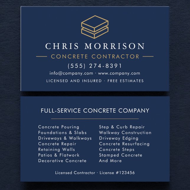 Tarjeta De Visita Servicios de Construcción de Hormigón (Subido por el creador)