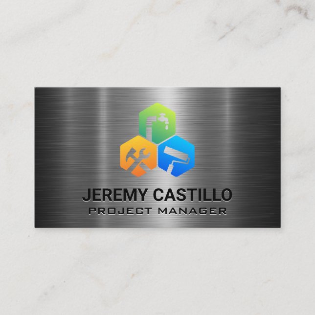 Tarjeta De Visita Servicios de construcción de reparación del hogar  (Anverso)
