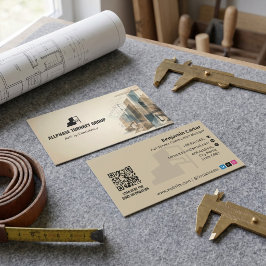 Tarjeta De Visita Servicios de Construcción llave en mano | Brown Sk