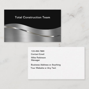 Tarjeta De Visita Servicios de Construcción Modernos y Geniales