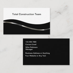 Tarjeta De Visita Servicios de Construcción Modernos y Geniales