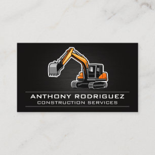 Tarjeta De Visita Servicios de construcción   Operador de maquinaria
