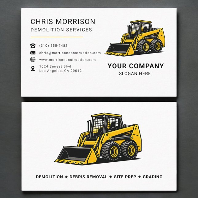 Tarjeta De Visita Servicios de Construcción y Demolición (Subido por el creador)