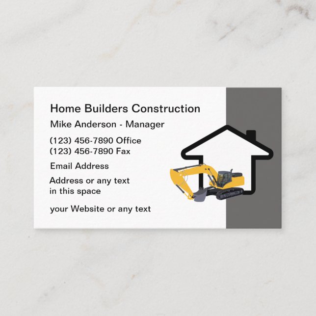 Tarjeta De Visita Servicios de construcción y edificación (Anverso)