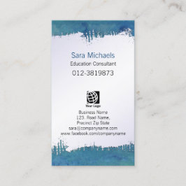 Tarjeta De Visita Servicios de Consultores de Educación Desgarrado P