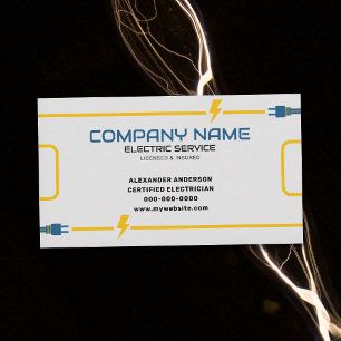 Tarjeta De Visita Servicios de contratista eléctrico