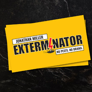 Tarjeta De Visita Servicios de Control de Plagas - Exterminador