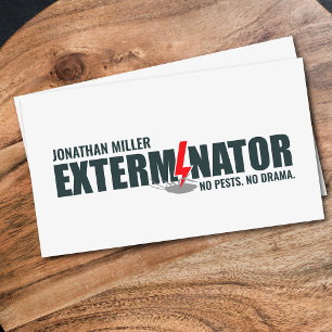 Tarjeta De Visita Servicios de Control de Plagas - Exterminador
