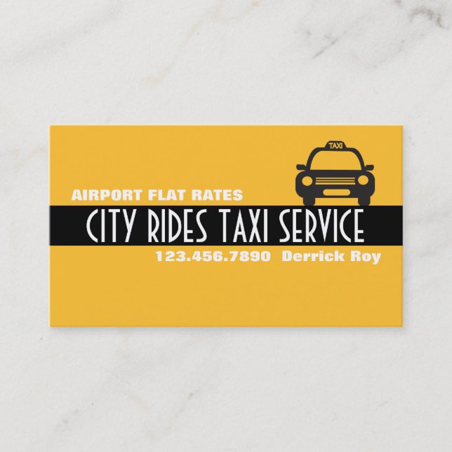 Tarjeta De Visita Servicios de controlador de taxi (Anverso)