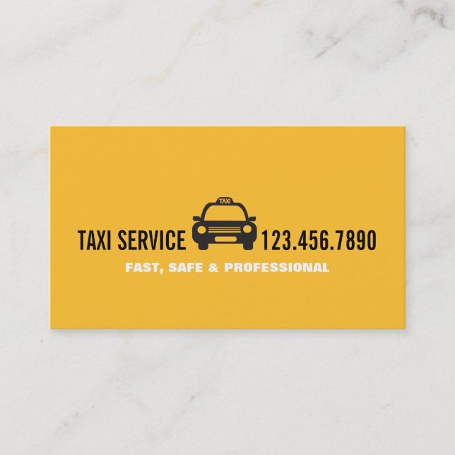 Tarjeta De Visita Servicios de controlador de taxi Cab (Anverso)