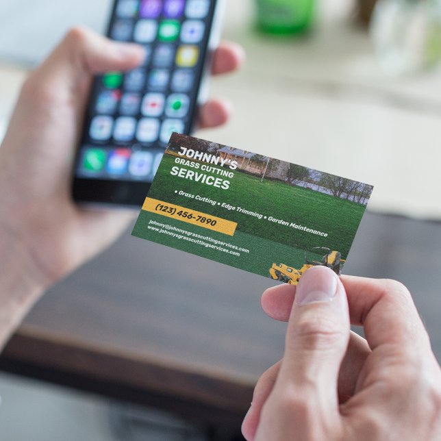 Tarjeta De Visita Servicios de corte de césped (Subido por el creador)