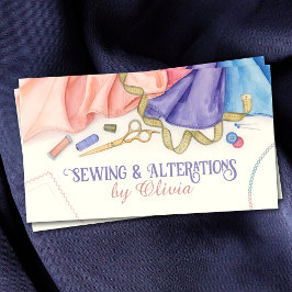 Tarjeta De Visita Servicios de costura y alteraciones - Arte de acua